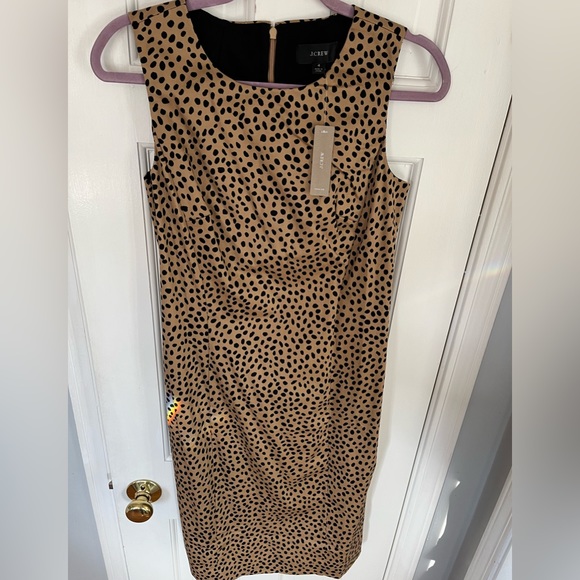 J. Crew, size 4, sheath-style dress in cheetah/animal print. New with tags. - Picture 2 of 10